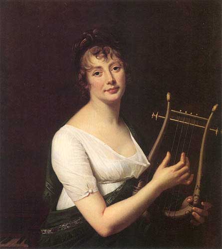 Painting Code#12112-Lefevre, Robert-Jacques-Francois-Faust(France): Woman with a Lyre
