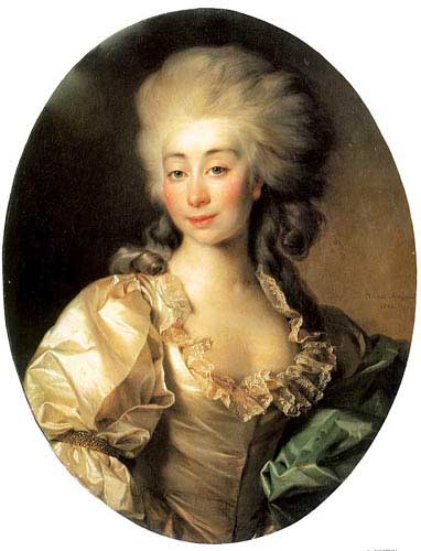 Painting Code#12127-Levitsky, Dmitry (Russia): Portrait of Duchess Ursula Mniszek
