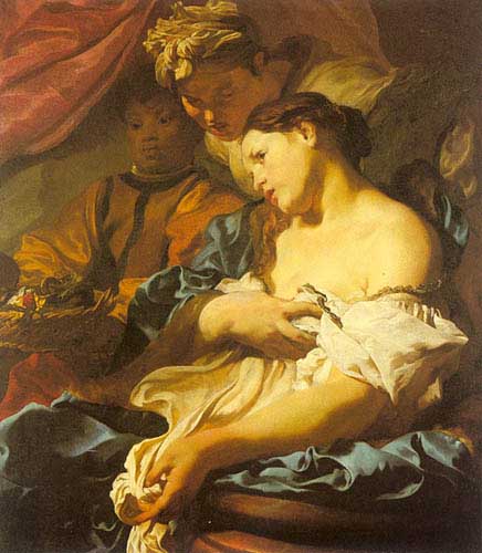 Painting Code#12131-Liss, Johann (Germany): The Death of Cleopatra
