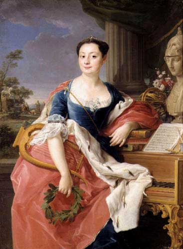 Painting Code#12154-BATONI, Pompeo: Portrait of Princess Giacinta Orsini Buoncampagni Ludovisi
