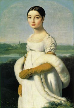 Painting Code#1216-Ingres: Mademoiselle Caroline Riviere