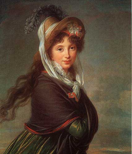 Painting Code#12168-Vigee-Le Brun, Elisabeth Louise(France): Portrait of a Young Woman