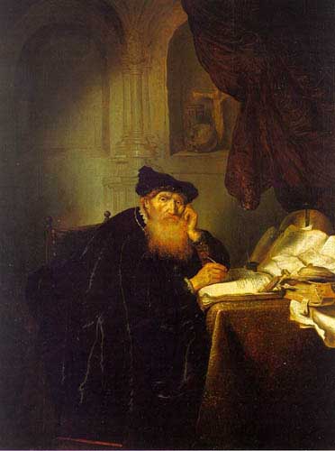 Painting Code#12190-Hecken, Abraham van der(Holland): The Philosopher