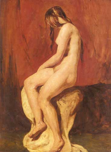 Painting Code#12234-Etty, William(UK): Study of a Female Nude
