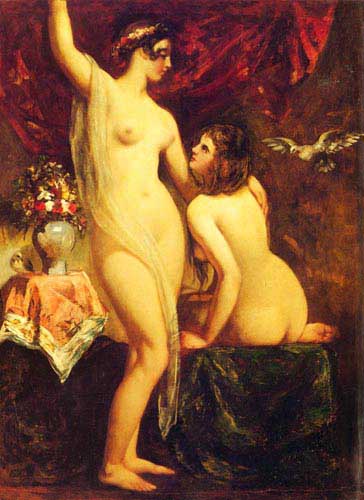 Painting Code#12235-Etty, William(UK): Two Nudes In An Interior