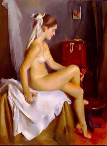 Painting Code#12279-Minifie, Mary(USA): After The Bath