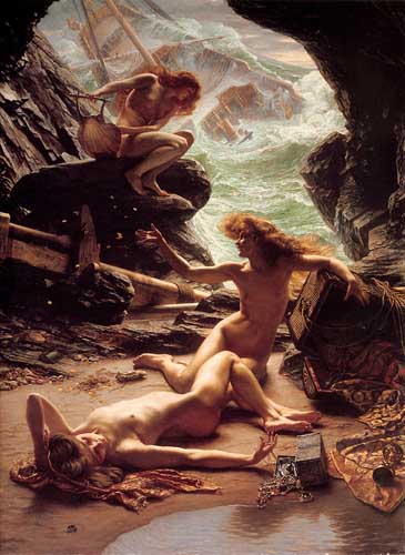 Painting Code#12290-Poynter, Edward John(England): The Cave of the Storm Nymphs