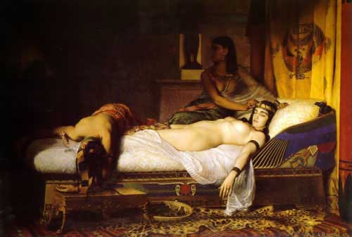 Painting Code#12302-Rixens, Jean Andre(France): The Death of Cleopatra