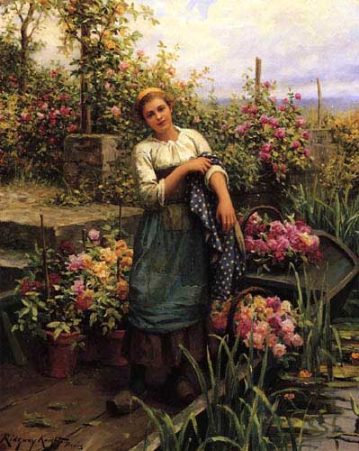 Painting Code#12373-Knight, Daniel Ridgway(USA) - The Flower Boat