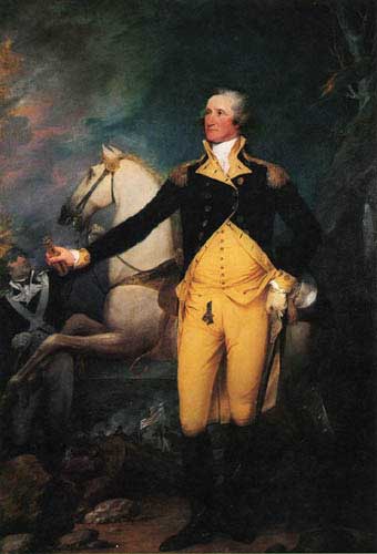 Painting Code#12383-John Trumbull - George Washington before the Battle of Trenton