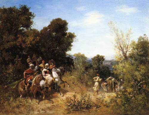 Painting Code#12387-Georges Washington - Arab Horsemen
