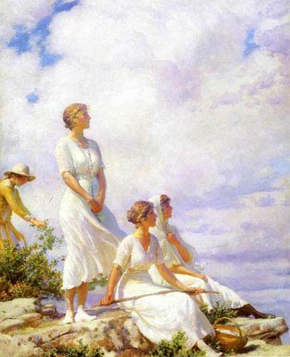 Painting Code#12425-Curran, Charles Courtney - Summer Clouds
