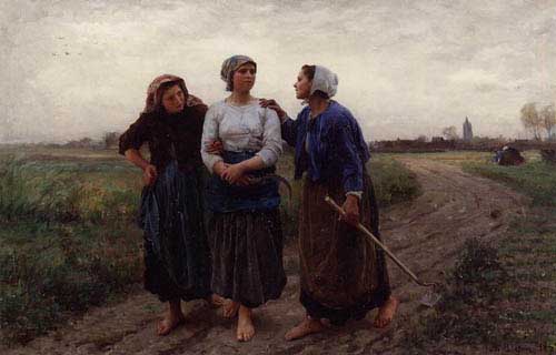 Painting Code#12442-Breton, Jules - Setting out for the Fields