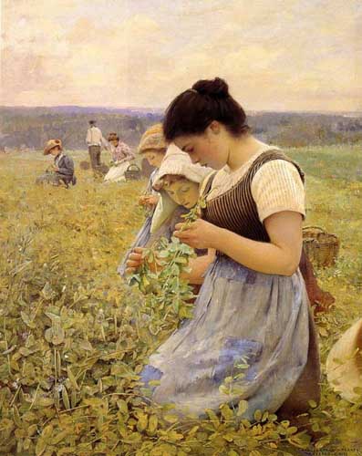 Painting Code#12450-Charles Sprague Pearce - Women in the Fields