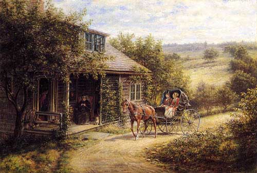 Painting Code#12465-Edward Lamson Henry - Unexpected Visitors