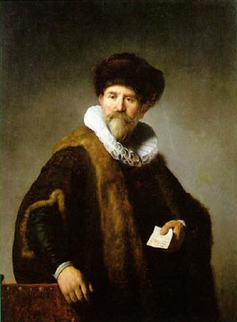 Painting Code#1247-Rembrandt van Rijn: The Amsterdam Merchant Nicolaes Ruts