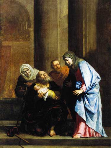 Painting Code#12489-West, Benjamin - Simeon with the Infant Jesus