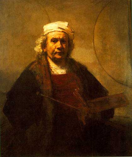 Painting Code#1251-Rembrandt van Rijn: Self Portrait 