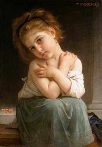 Painting Code#12520-Bouguereau, William - Chilly girl