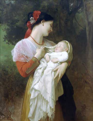 Painting Code#12548-Bouguereau, William - Maternal Admiration