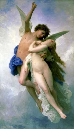 Painting Code#12558-Bouguereau, William - Psyche and Cupid