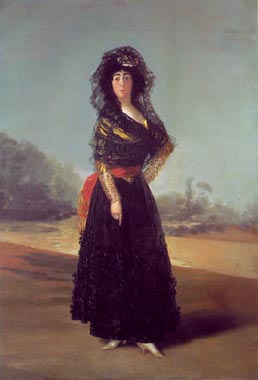 Painting Code#1259-Goya, Francisco: Portrait of the Dutchess of Alba