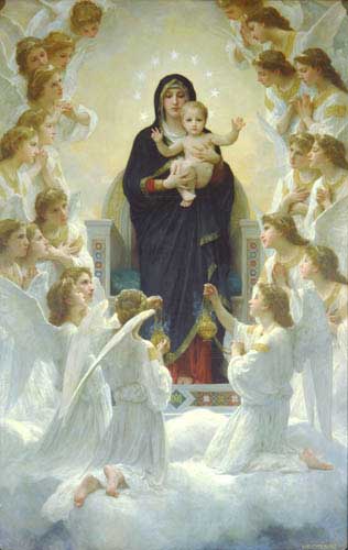 Painting Code#12595-Bouguereau, William - The Virgin With Angels