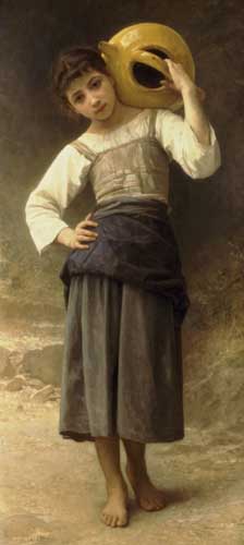Painting Code#12604-Bouguereau, William - Young Girl Going to the Spring