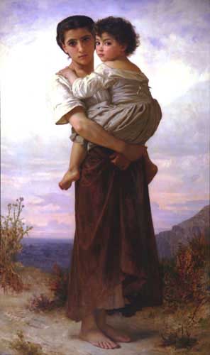Painting Code#12605-Bouguereau, William - Young Gypsies