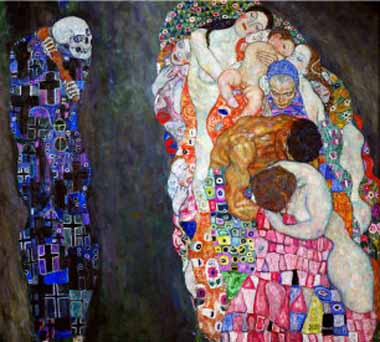 Painting Code#12614-Klimt, Gustav(Austria) - Death and Life