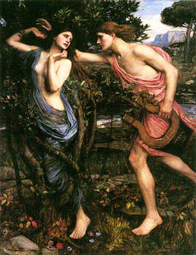 Painting Code#12629-Waterhouse, John William - Apollo and Daphne