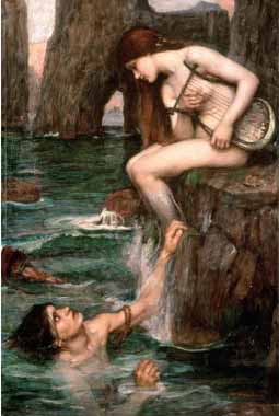 Painting Code#12649-Waterhouse, John William - The Siren