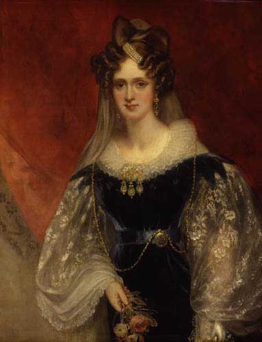 Painting Code#12651-Adelaide Amelia Louisa Theresa Caroline of Saxe Coburg Meiningen -by Sir William Beechey