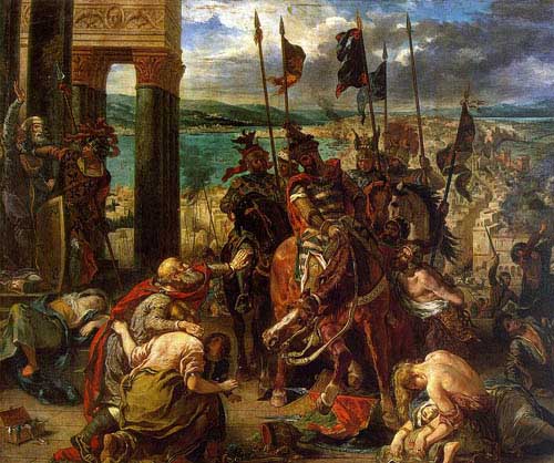 Painting Code#1274-Delacroix, Eugene: The Entry of the Crusaders into Constantinople