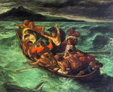 Painting Code#1280-Delacroix, Eugene: After the Shipwreck
