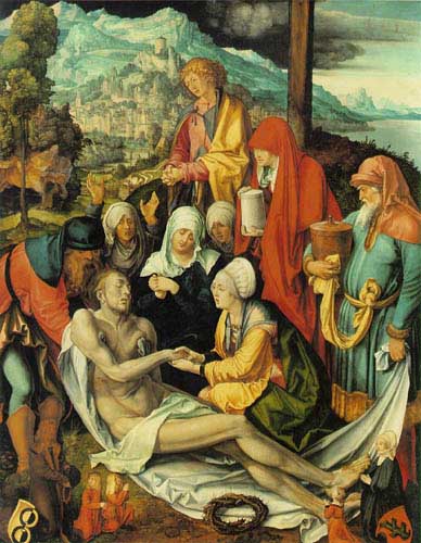 Painting Code#1292-Durer, Albrecht: Lamentation for Christ