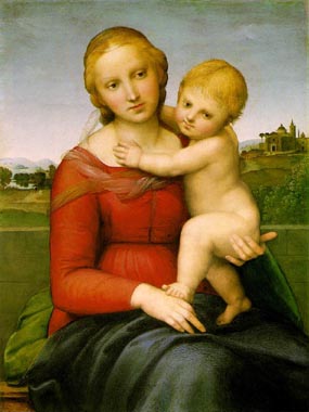 Painting Code#1309-Raphael - The Small Cowper Madonna