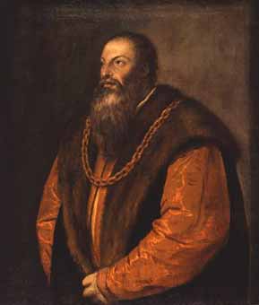 Painting Code#1342-Titian (Italian, 1485-1576): Pietro Aretino