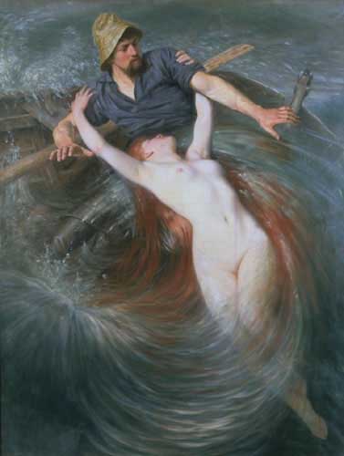 Painting Code#1413-Ekwall, Knut(Sweden): The Fisherman and the Siren
