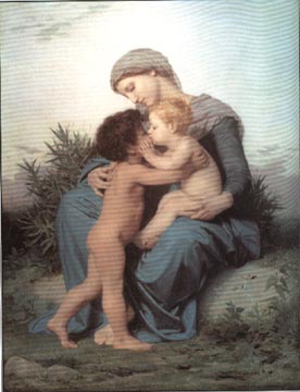 Painting Code#1432-Bouguereau, William(France): Fraternal Love