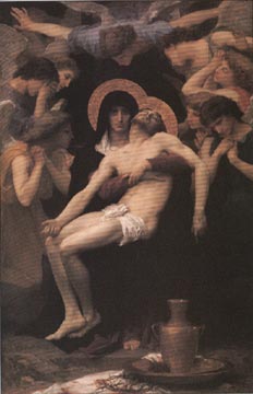 Painting Code#1442-Bouguereau, William(France): Pieta