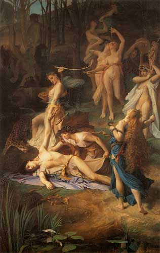 Painting Code#1470-Levy, Emile(France): Death of Orpheus