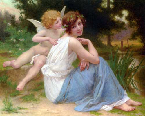 Painting Code#1483-Seignac, Guillaume(France): Cupid and Psyche