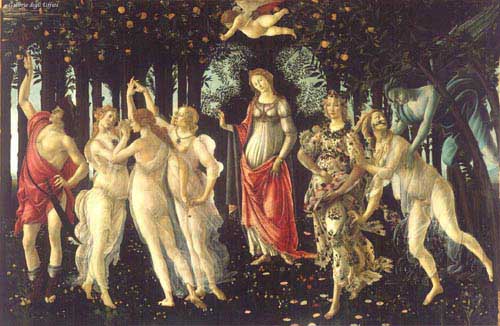 Painting Code#15013-Botticelli: La Primavera (Allegory of Spring)
