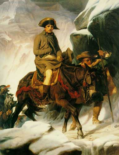 Painting Code#15017-Delaroche, Paul(France): Napoleon Crossing the Alps