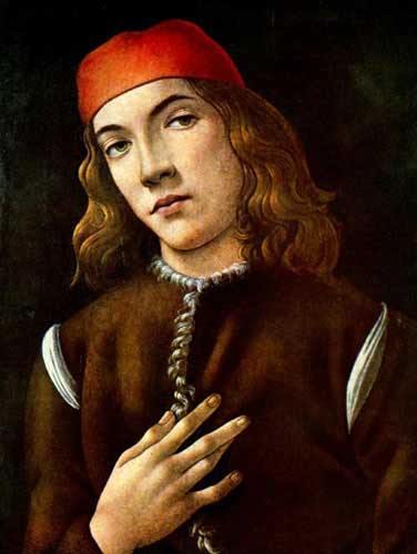 Painting Code#15018-Botticelli: Portrait of a Youth
