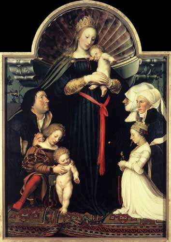 Painting Code#15038-Holbein the Younger, Hans (Germany): Darmstadt Madonna