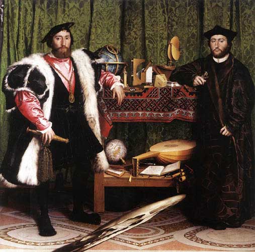 Painting Code#15040-Holbein the Younger, Hans (Germany): The Ambassadors