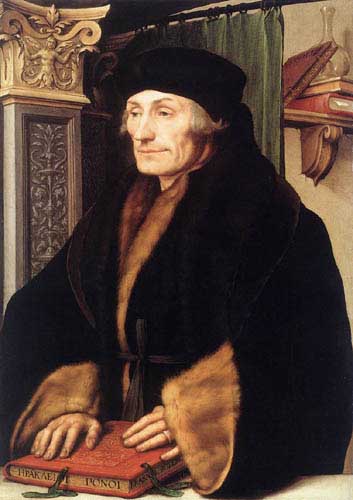 Painting Code#15042-Holbein the Younger, Hans (Germany): Portrait of Erasmus of Rotterdam