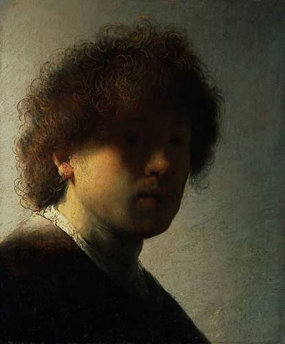Painting Code#15070-Rembrandt van Rijn: Self Portrait at an Early Age
